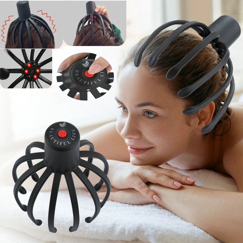 

Electric Head Massager Scalp Hair Growth Head Relax Stress Relief Head Scratcher Scalp Stimulation Massage Claw Health Care