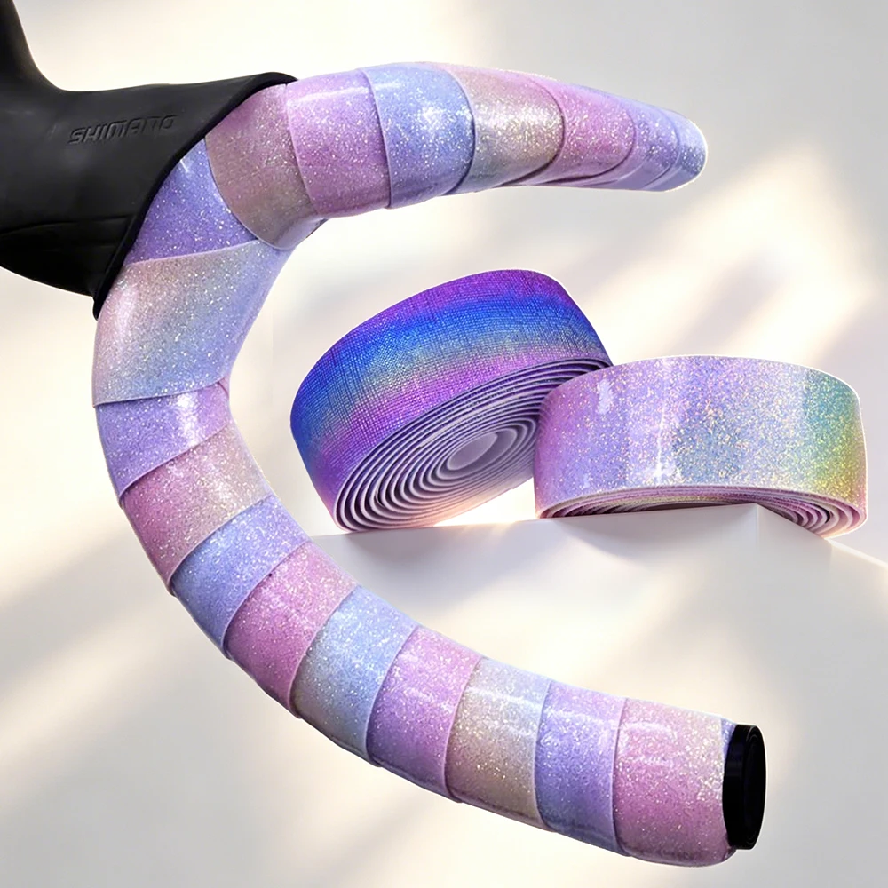 

1 Pair Bike Handlebar Tape PU/EVA Anti-Slip Shock-Absorbing Handlebar Wrap Strap Cycling Handlebar Drop Bar Straps with End Caps