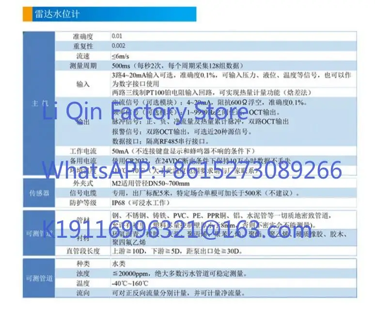 UTK-100B Six-button module ultrasonic flowmeter, external clip-on/plug-in sensor, scope of application