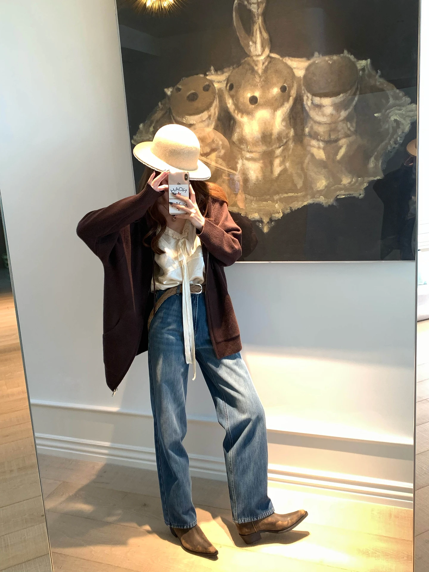 

Vcruan Axi: Новые зимние повседневные джинсовые ботинки и брюки с низкой посадкой из хлопка для женщин, идеально подходящие для поездок на работу