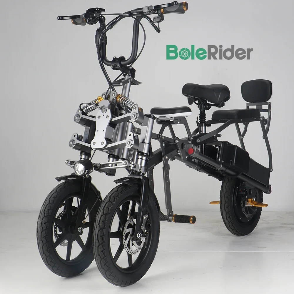 

New 48V 500W folding off road mobility electric scooter full suspension 3 wheels electric scooter for adult tricycle