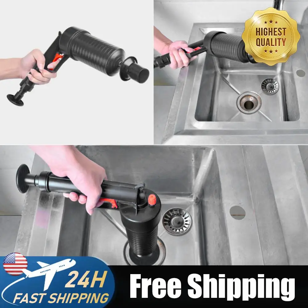 

High Pressure Air Drain Blaster Pneumatic Pipe Plungers Drain Clog Remover Tool Toilet Sink Plunger for Toilets Showers