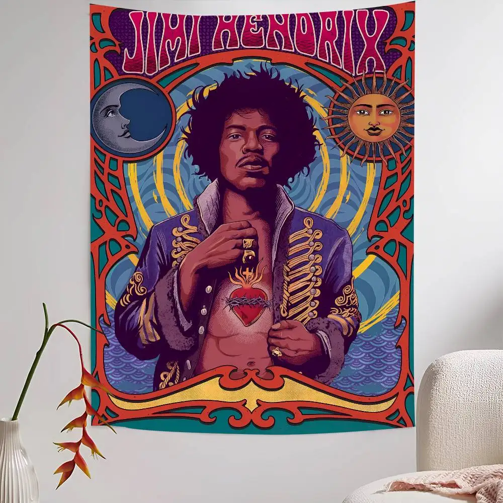 J-JIMI H-HENDRIX Tapestry for Living Room Home Dorm Decor Japanese Tapestry
