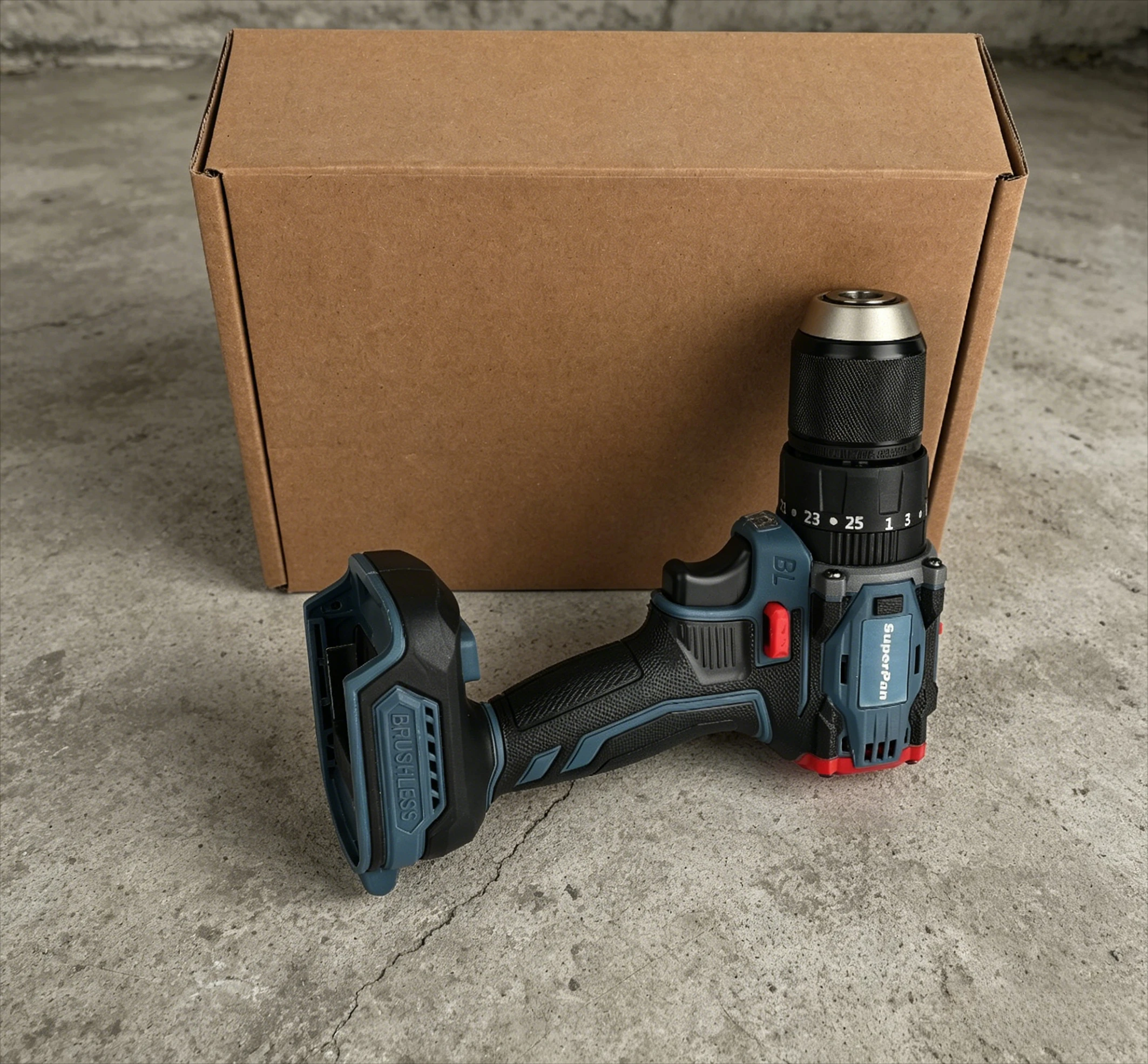 

Беспроводная дрель-шуруповерт, 20В, литиевая батарея, бесщеточный двигатель, быстрозажимной патрон 13 мм, 25+1 режим крутящего момента, хит продаж для DIY, совместима с аккумуляторами Makita