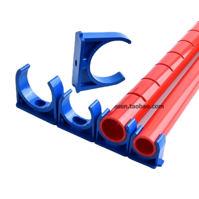 PVC Pipe Clamps Water Pipe Support PVC Pipe Connectors Garden Irrigation Tube Bracket Pipe Fittings 5 Pcs