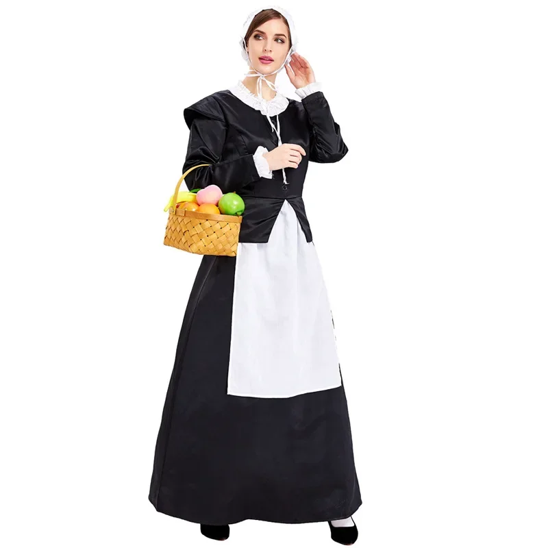 Costume de femme de chambre de style pastChev, robe longue, gardien français 007, cosplay