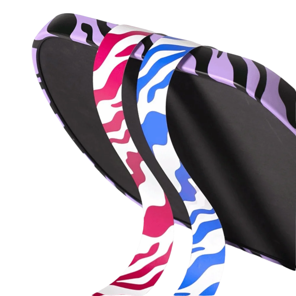 Wavy Stripe Design Pickleball Racket Edge Sticker Universal Shock Absorption Matte Paddle Edge Tape Versatile Stretchable
