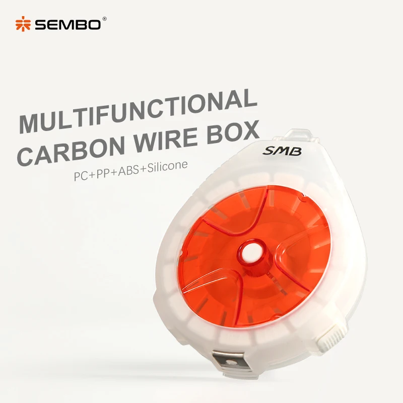 

SEMBO Lure Carbon Wire Box Multi-functional Reel Box Wire Handmade Organizer Portable Anti Reversible Cuttable Wire