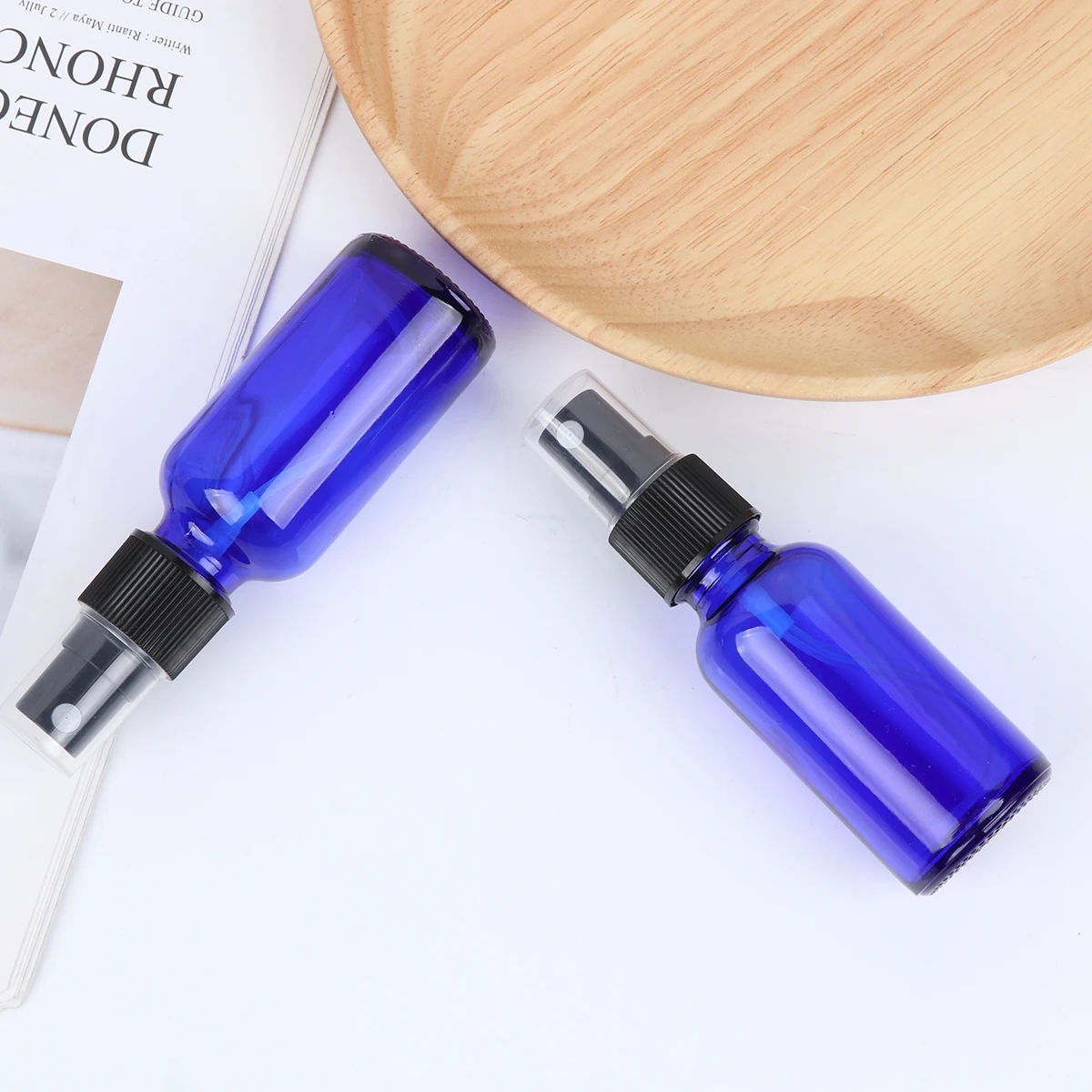 

10pcs Blue Spray Bottles Refillable Travel Size Shampoo Lotion Holder Cosmetics Container Portable EcoFriendly Reusable