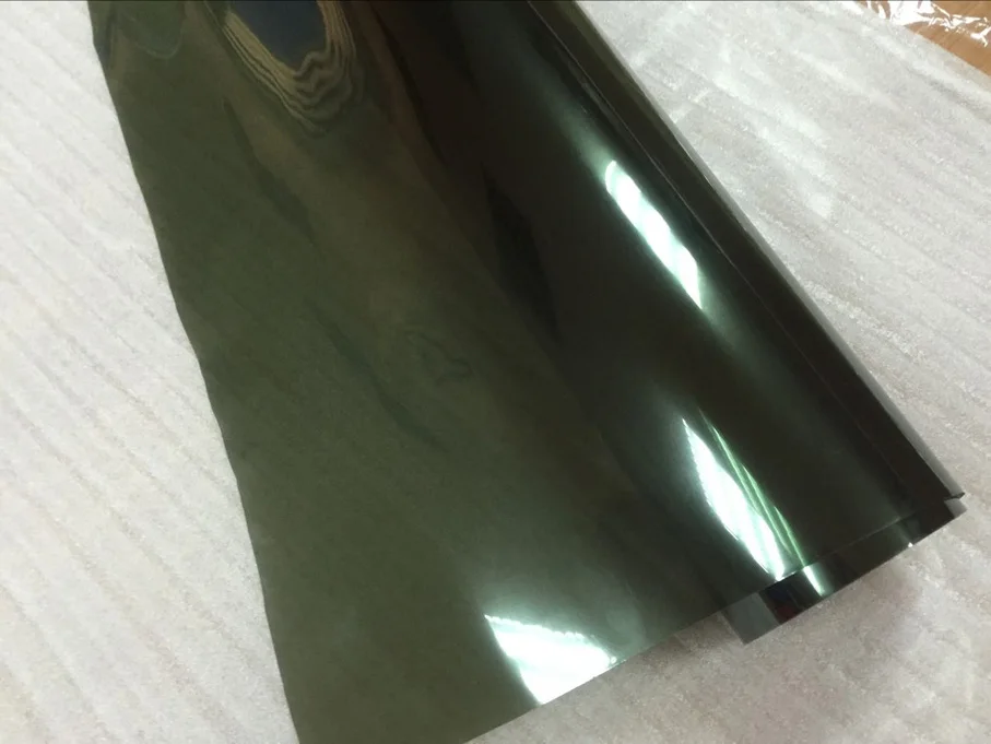 50 CM X 300 CM/Lot Auto Side Window Tint Film Glas VLT 15% Oliver Groene Auto Window solar film Groene Side window Film door gratis schip