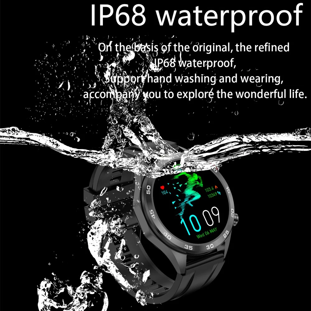 Männer Smart Uhr Outdoor BT Anruf Schlaf Gesundheit Überwachung Smartwatch Wasserdichte LED Taschenlampe Armbanduhr Sport Fitness AI Stimme