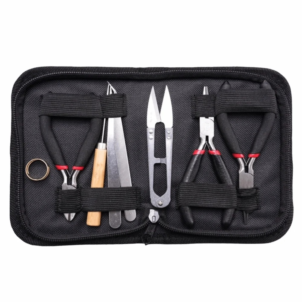 

8Pcs/Set Portable Jewelry Making Pliers Set Pliers DIY Beading Tool Kit Beading Tweezers Jump Ring Opener