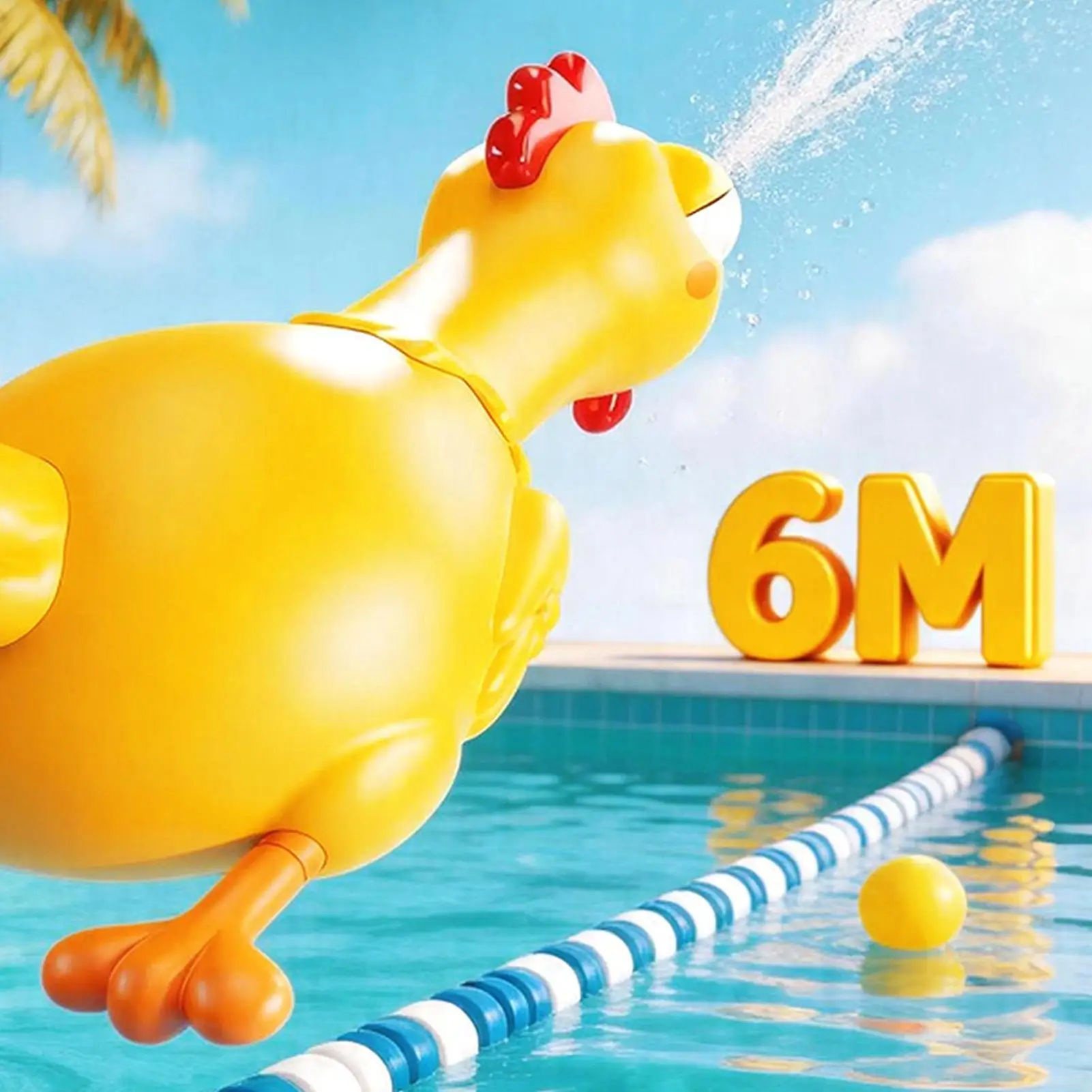 Electric Water Squirter Funny Chicken Large Capacity Long Range Kids Outdoor Play Water Squirter For Beach Swimming Pool Park