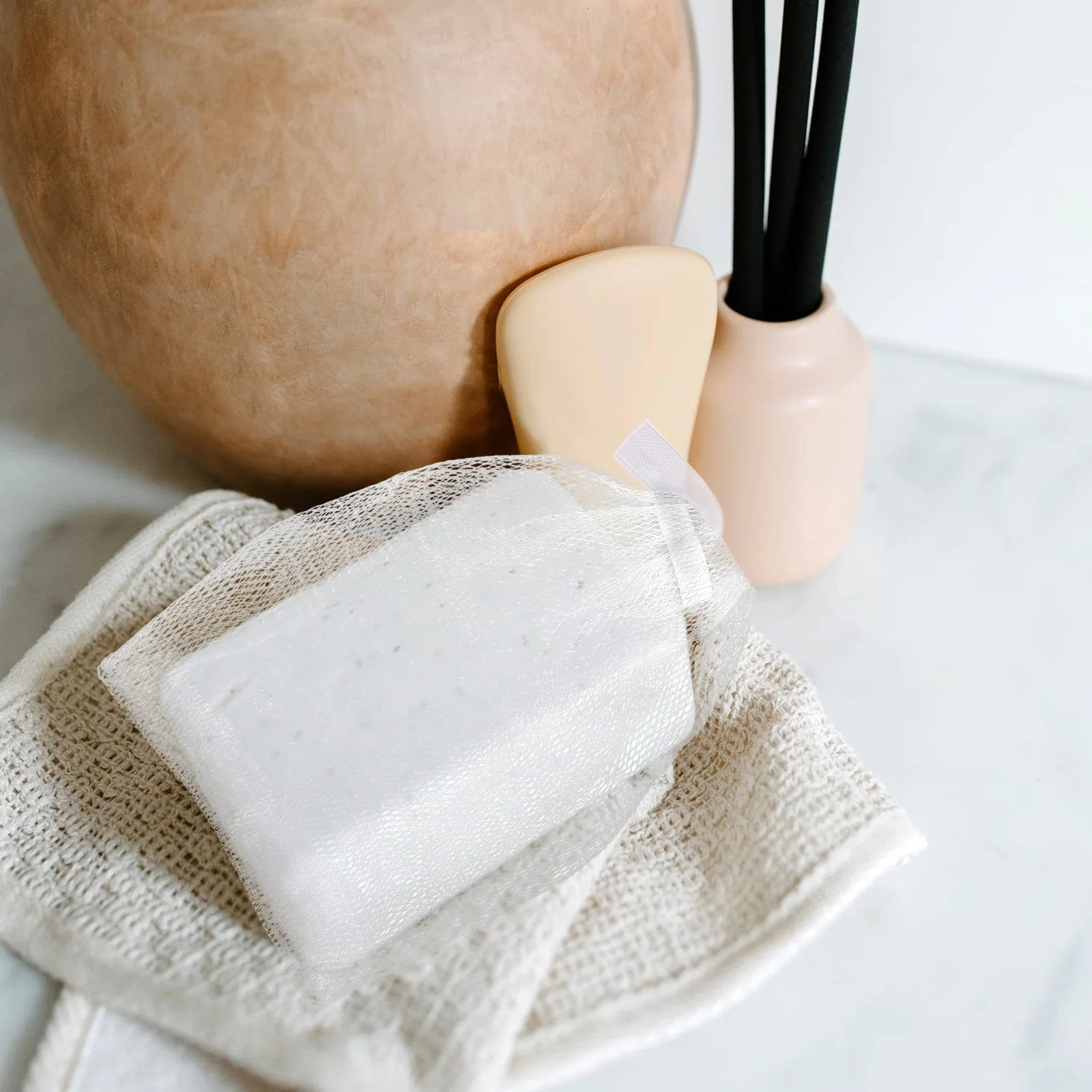 

2pcs Facial Foaming Nets Soap Saver Pouches Bubble Maker For Cleansing Exfoliating Lightweight Portable Reusable Washing Mesh