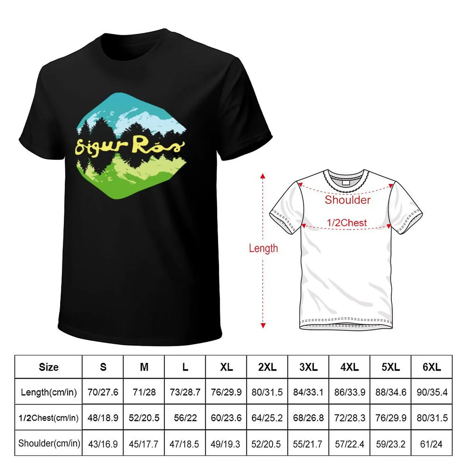 SIGUR ROS TOUR 2016 T-Shirt Trendy Print Short Sleeve T-Shirt
