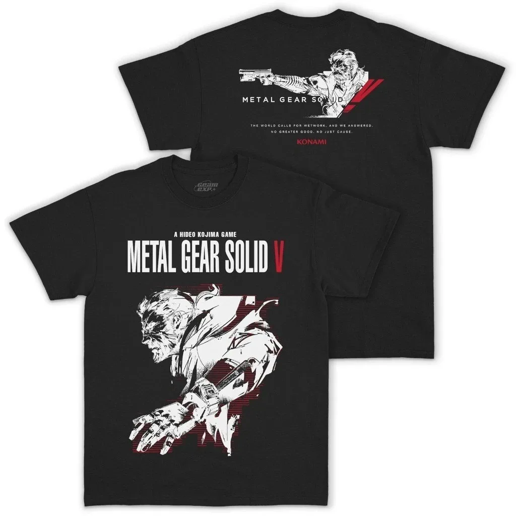 Y2k Top Metal Gear Solid Snake Awesome Pure Cotton Shirts Crew Neck Heartfelt Gift Metal Gear Solid Game Creative T-shirt Unisex
