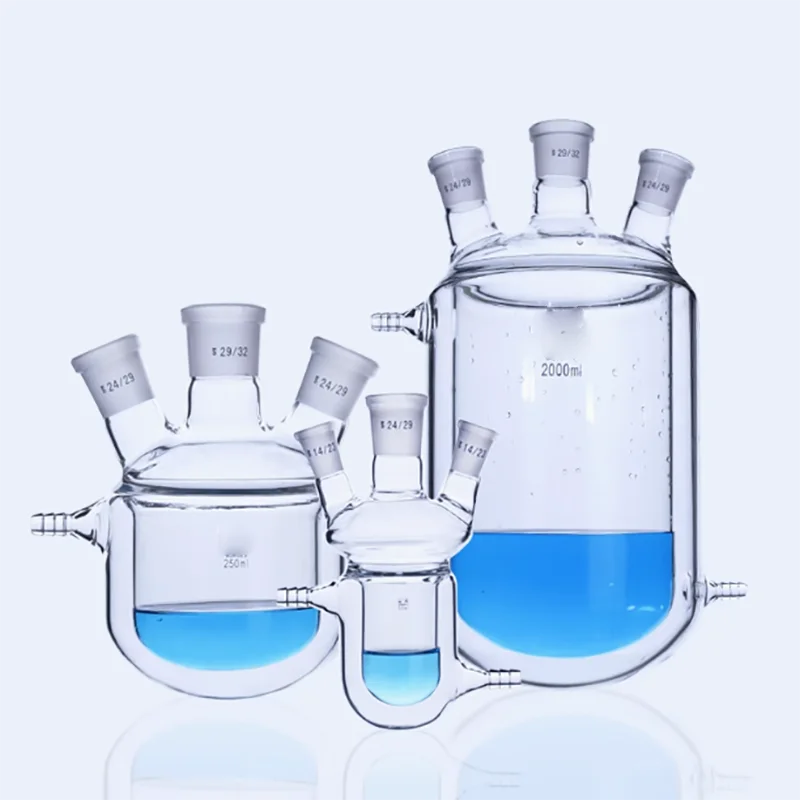 

Three-neck jacketed reaction bottle double-layer glass reactor laboratory reactor 50/100/150/250/500ml