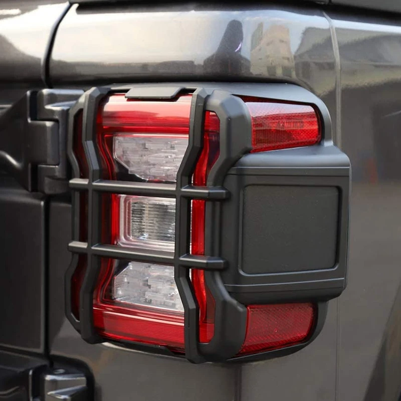 Light Guards For Rear Taillights (Tail Light) Covers Protector For 2018 2019 2020 Jeep Wrangler JL JLU Rubicon Sport Sahara