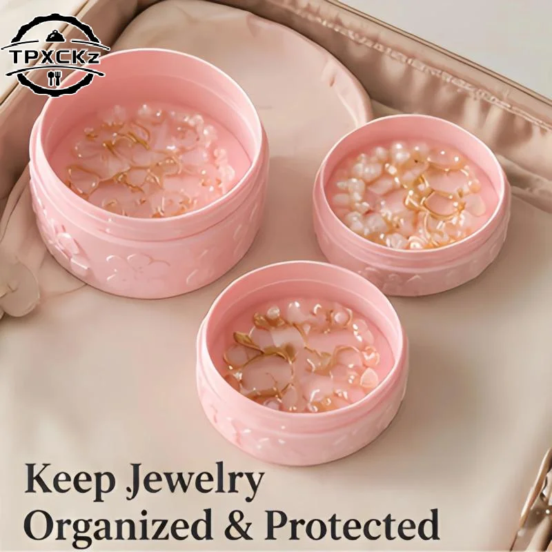 3D Printed Relief Cherry Blossom Storage Box Cover, Dust-proof Beauty Storage Can, High Beauty Girl's Heart