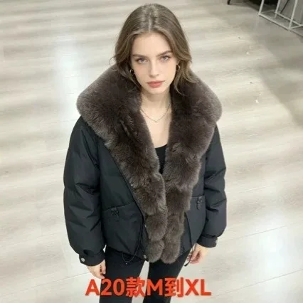 2026 autumn and winter Korean version of women's casual thickened hooded pie overcoming coat, cotton-padded coat