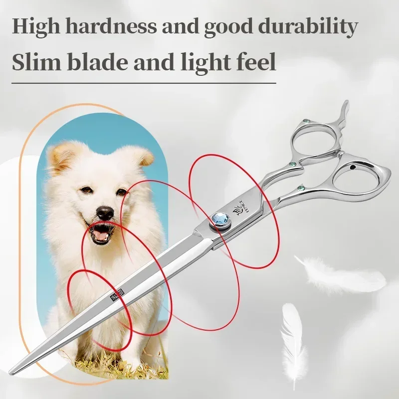 Fenice 7.0 /7.5 inch High quality Japan 440C pet dog hair grooming straight cutting scissors