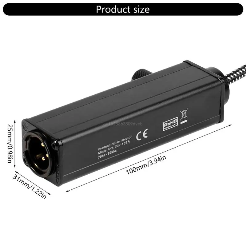 3.5mm Noise Filter Ground Noise Isolators with Volumes Control Balanced Output for Various Devices
