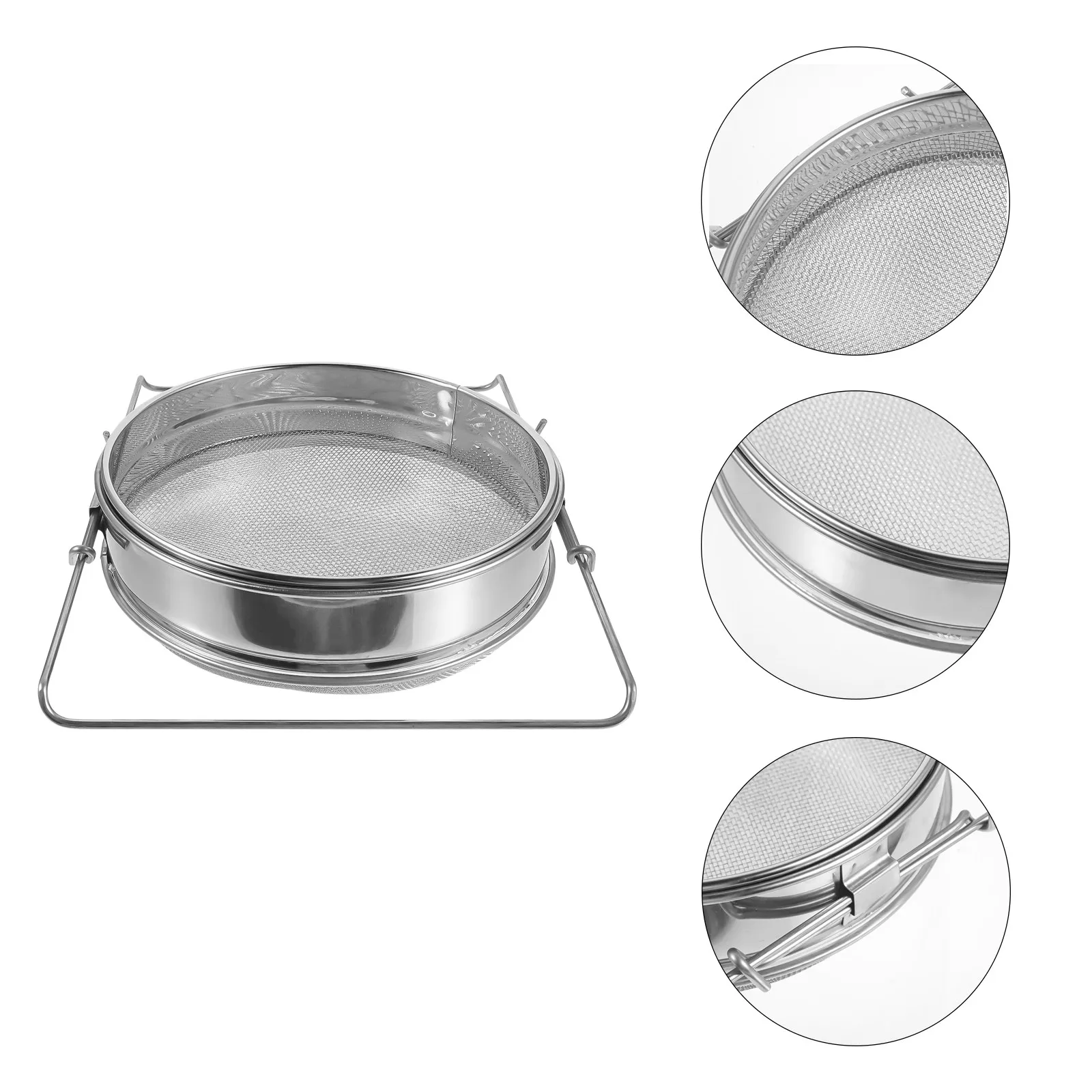 Heavy Duty Stainless Steel Honey Strainer Net Fine Polished Mesh for Beekeeping Honey Filtration Rust Resistant Easy Clean