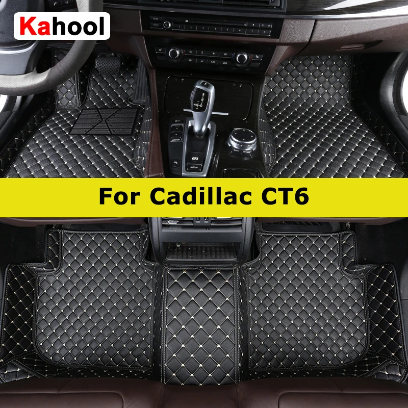 KAHOOL Custom Car Floor Mats For Cadillac CT6 Auto Carpets Foot Coche Accessorie