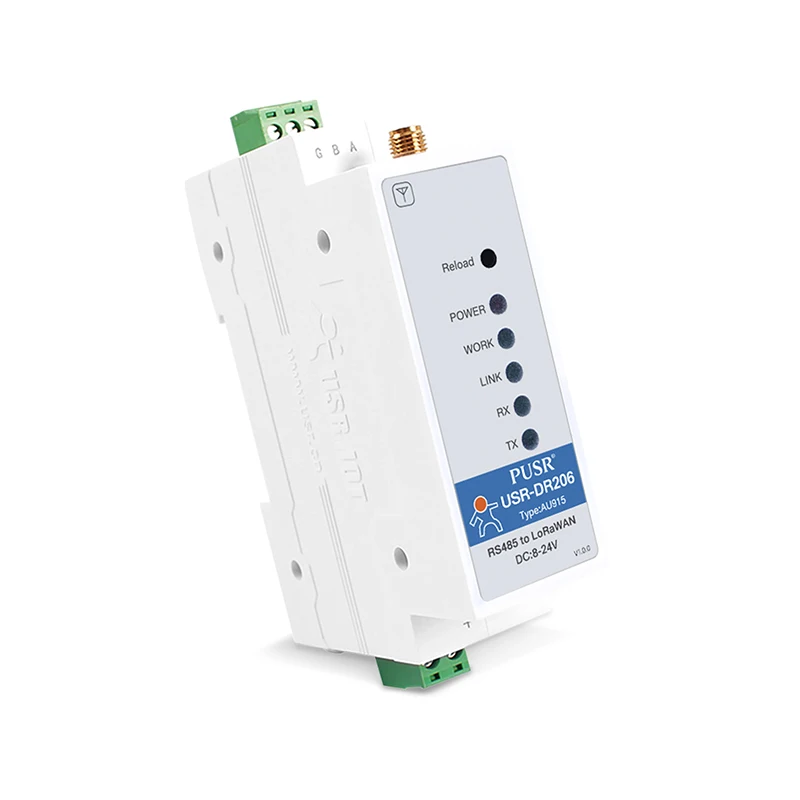 PUSR LoRaWAN End Node and LoRaWAN Gateway Can Reach 5.5KM RS485 to LoRaWAN Converter USR-DR206/DR216