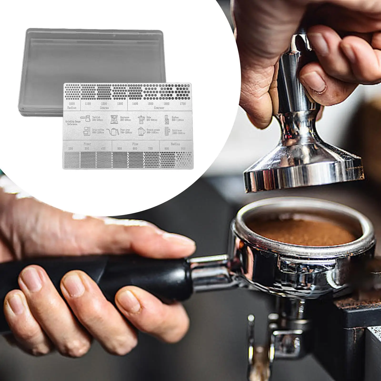 

Coffee Reference Card Lightweight Coffee Size Ruler for Office Cafe Home