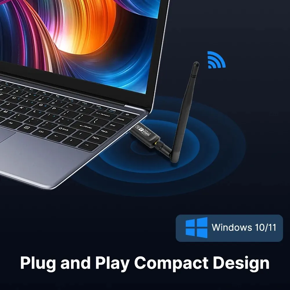 WiFi USB Adapter AX900 Bluetooth 5.3 Wireless Dual Band 2.4G/5GHz Wi-Fi Antenna USB Dongle Recevier For PC/Laptop Driver Free
