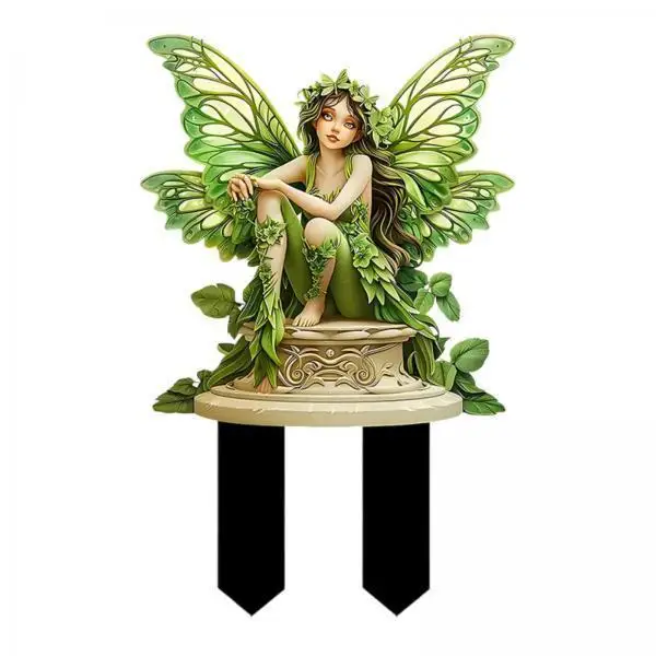 Butterfly Fairy Garden Stake Acrylic 2D Elf Lawn Fence Outdoor Yard Decorative Patio Art Gifts