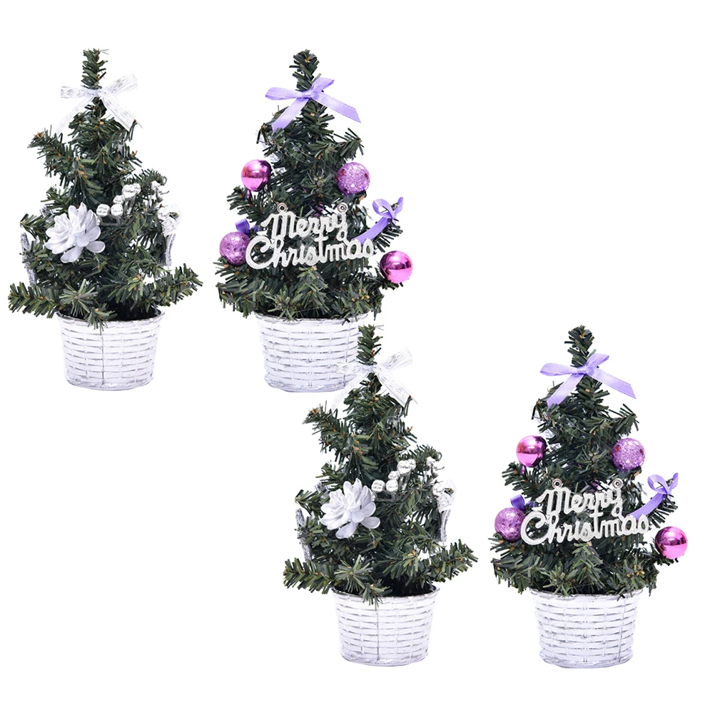 

Christmas Decorations Mini Tree with Ornaments Trees Small Fake Artificial Xmas