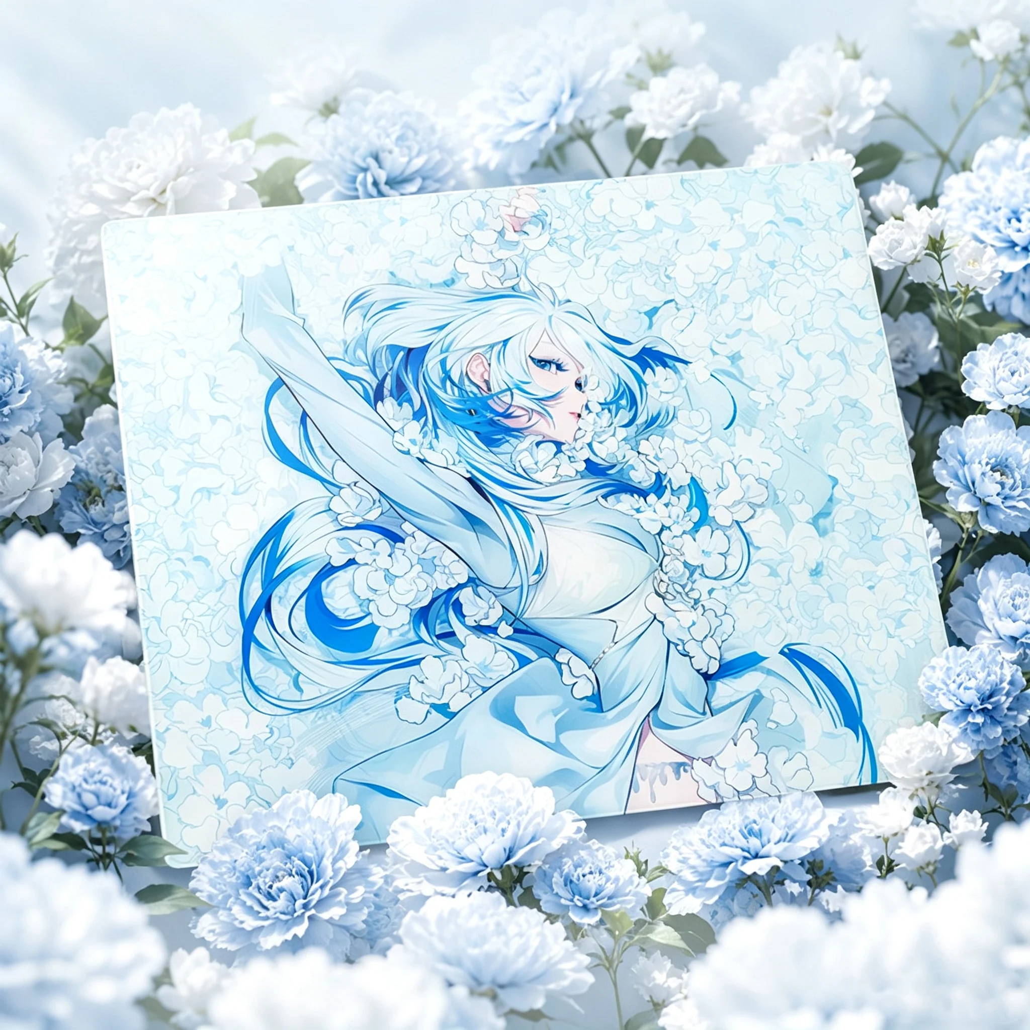 Blue NOD Sleep 3.2mm Slim Glass Mousepad Control Or Speed Edition Table Mat 450x400mm Extra Large Size Glass Mouse Pad Replica