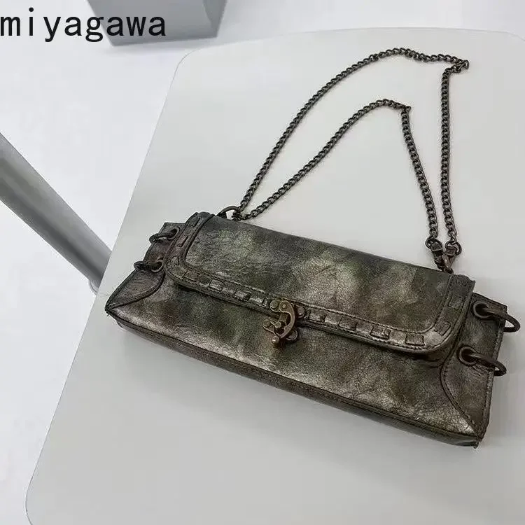 Miyagawa Vintage subkultura klamra antyczna miedź złota torba pod pachę/torba crossbody modne pikantne dziewczęce Y2k torby damskie