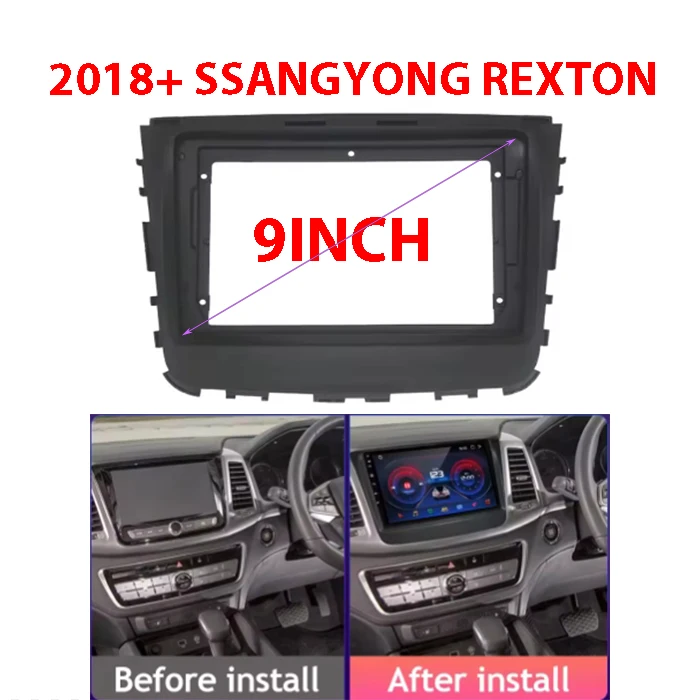 

Car Radio Fascia For SSANG Rexton / Musso Auto Stereo Multimedia Player Install Dash Panel Frame Kit Fitting Adapter