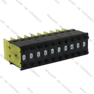 10pcs Beige Black 22mm x 8mm 0-9 Digits BCD or Decimal Code Pushwheel Thumbwheel Switches KM1 KSA-1 or end Plates Blank Spacers