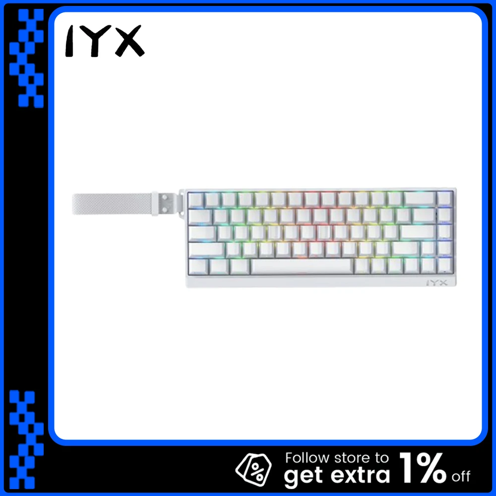 Iyx MU68Pro الترا المغناطيسي التبديل لوحة المفاتيح السلكية 8k سبائك الألومنيوم مخصصة Rt0.01mm لوحة المفاتيح الميكانيكية ملحقات الكمبيوتر الهدايا