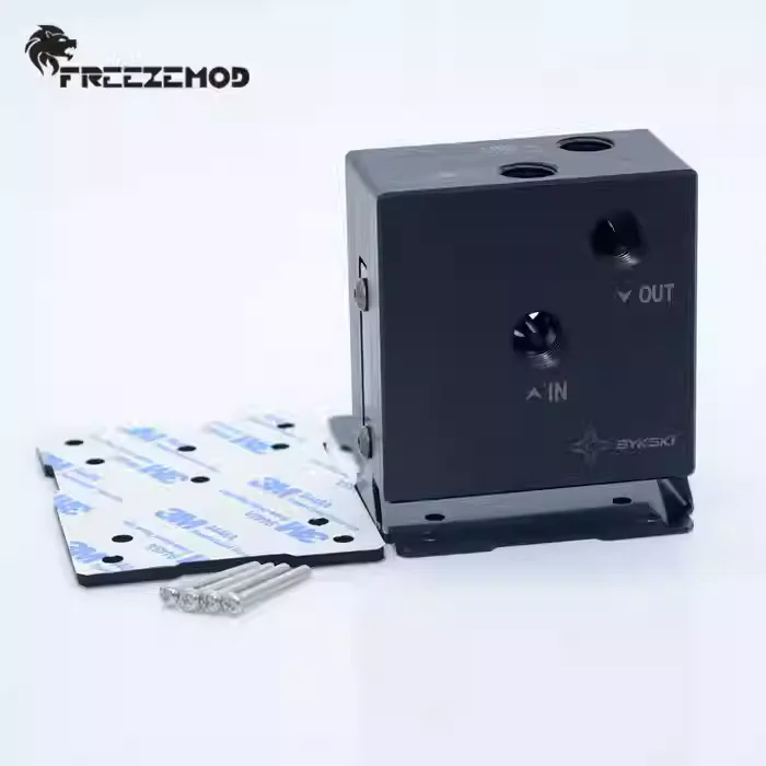 

Крышка для модифицированного водяного насоса FREEZEMOD для компьютерного водяного охлаждения, двойной вход/выход воды, для SC1000. PJ-PUMP-MX