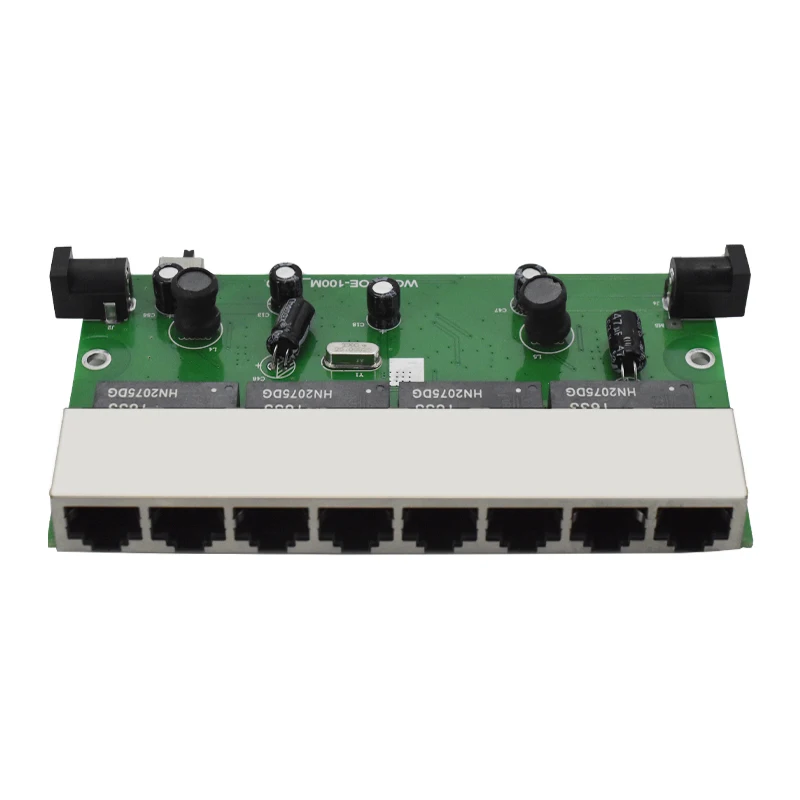 Iron Port 8FE port 10/100M Ethernet Reverse PoE 100 Base Switch with Vlan Isolation PCB Board