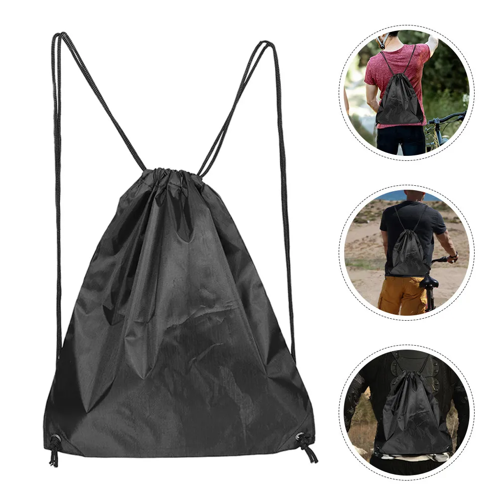 2Pcs Cycling Storage Bags Drawstring Sports Backpack Lightweight Large Capacity Carrier Motorcycle