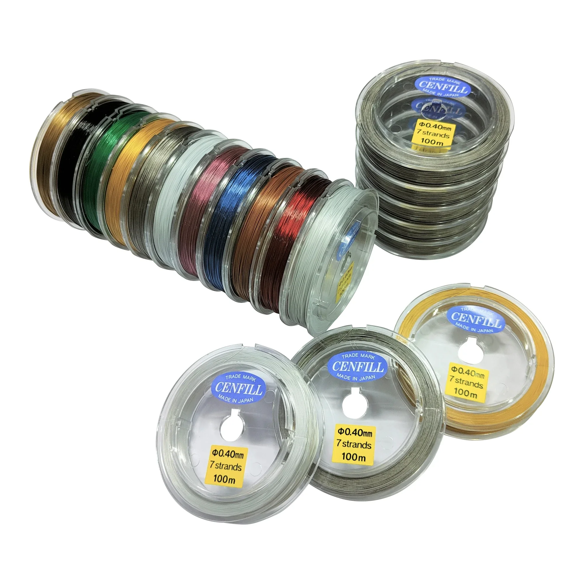 CENFILL Stainless Steel Wire 0.4mm 7 Strands Coated Nylon High Quality Strong Durable Beading Jewellry Gems DIY Tools Japan Made