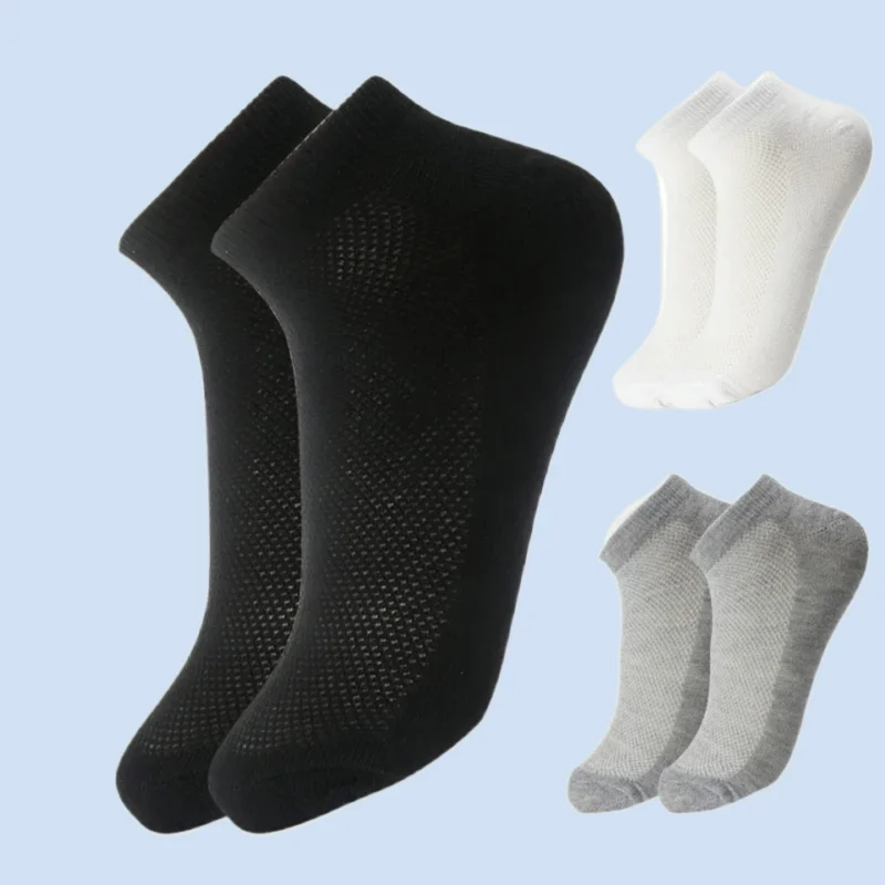 6 Pairs Fashion Breathable Sports Short Ankle Socks Solid Color Unisex Women Cotton Boat Socks High Quality Men's Business Socks