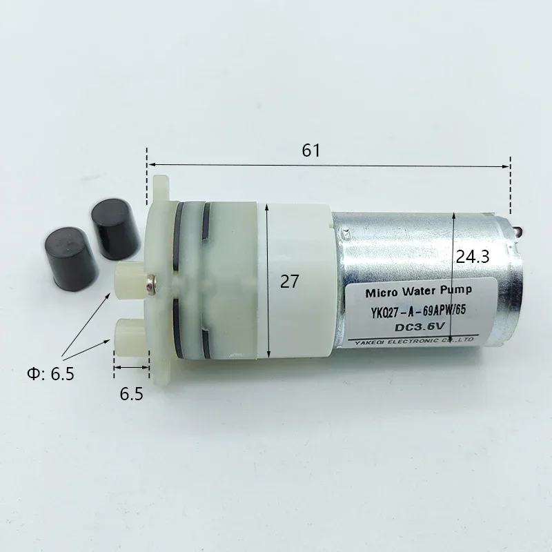 

370 Water Pump Mini 27MM DC 3.6V 3.7V Diaphragm Pump Self-priming Suction Water Pump DIY Dispenser Tea Table Pumping