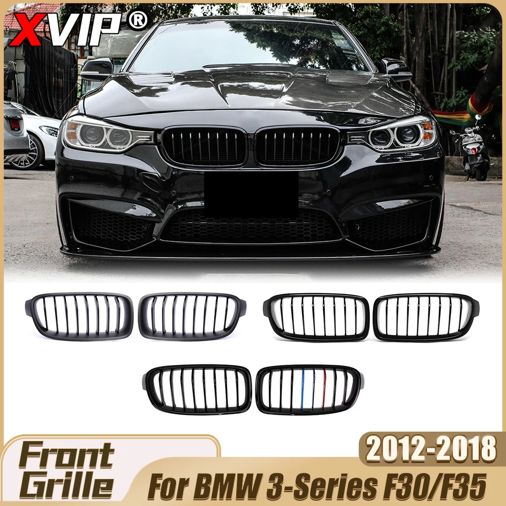 

XVIP Matte Black Single Line Style Racing Grille Glossy M-Color Bumper Grille Upper Grill For BMW 3 Series F30/F31/F35 2012-2018