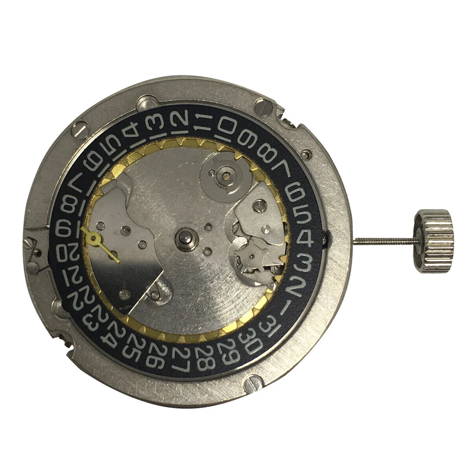 ST2555 Mechanical Automatic Watch Movement 30 Jewels Calendar Date at 3 2-Hands Half Seagull Movement Watch Repair Replacement