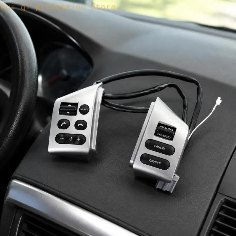 ABS Steering Wheel Button Switches Assembly with Electronic Parts, Locator Points, Textured Faces and Dedicated Music, Phone and