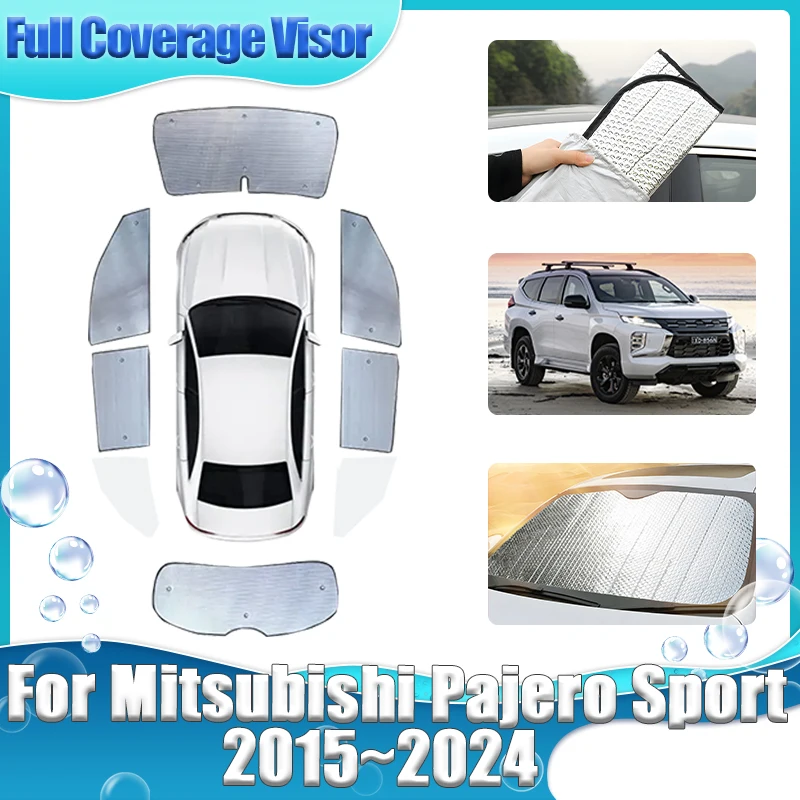 

For Mitsubishi Pajero Sport 2019 Accessories KR KS QE QF 2015~2024 Sun Visor Sunshade Window Blind Shade Anti-UV Ray Accessories