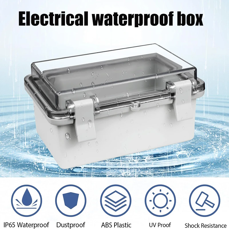 Outdoor plastic distribution box, IP67 waterproof box, made of ABS material