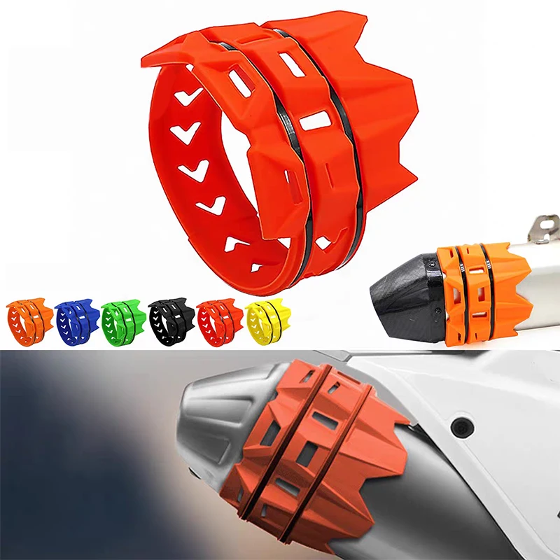 Universal Motorrad Auspuffrohr Anti-Verbrühungen Gummi Wärmedämmung Ring Auspuffrohr Schalldämpfer Brennen Prävention Schutz Ring